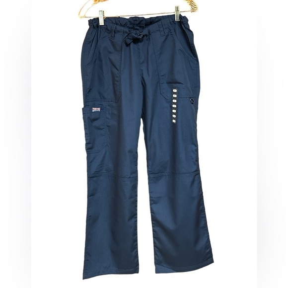 Cherokee Workwear Navy Scrub Bottoms Polyester Cotton Blend Style 4020 Small - Picture 1 of 7